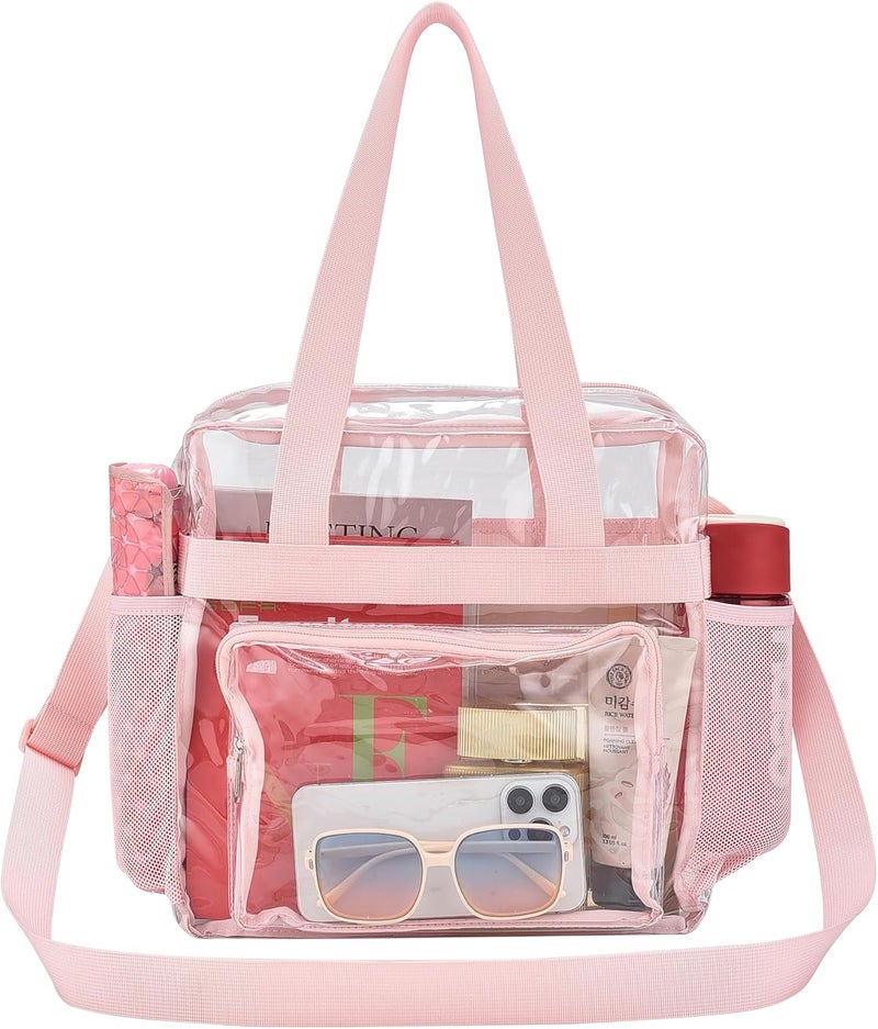 Busiuw Clear Bag for Stadium Events 12x12x6, Clear Bag Clear Tote Bag with Reinforced Straps for Sporting Events Travel - Image 2